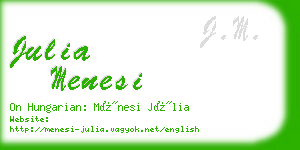 julia menesi business card